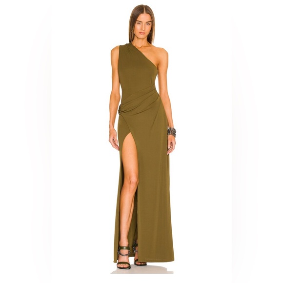 DUNDAS Dresses & Skirts - DUNDAS x REVOLVE Crawford Maxi Dress in Khaki Green
